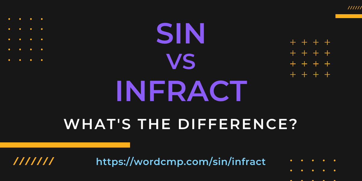Difference between sin and infract