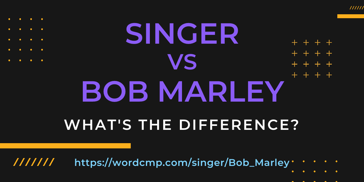 Difference between singer and Bob Marley