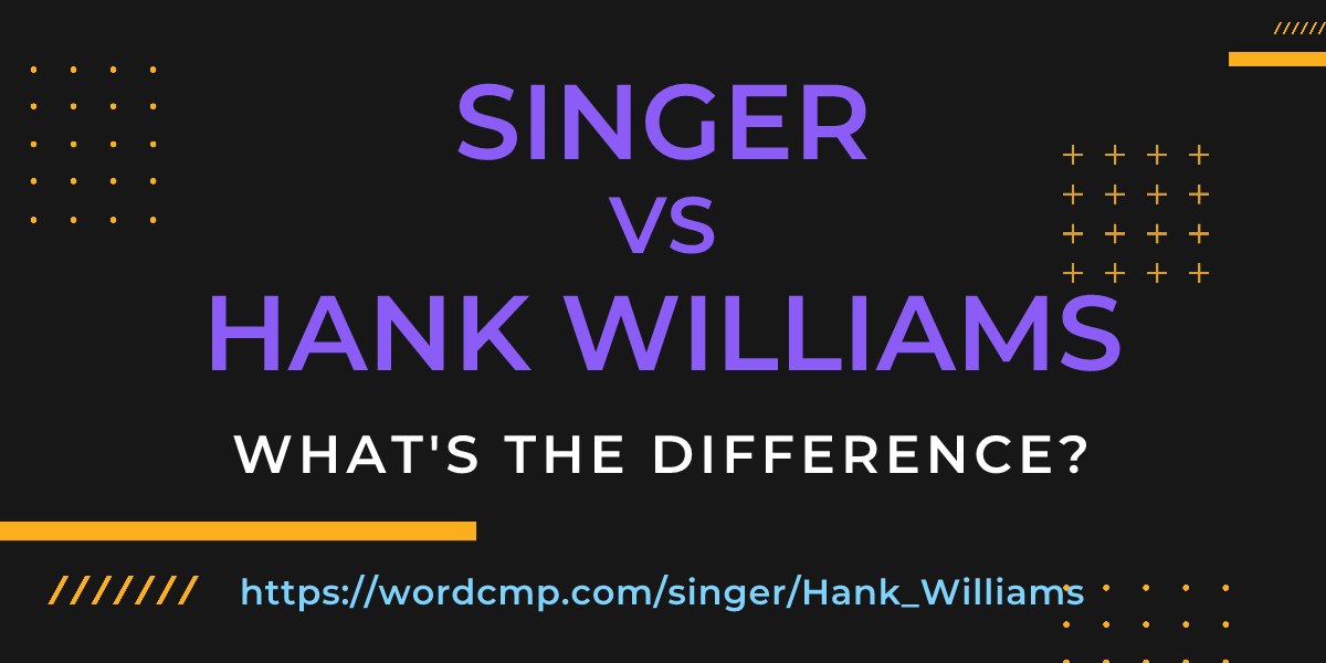 Difference between singer and Hank Williams