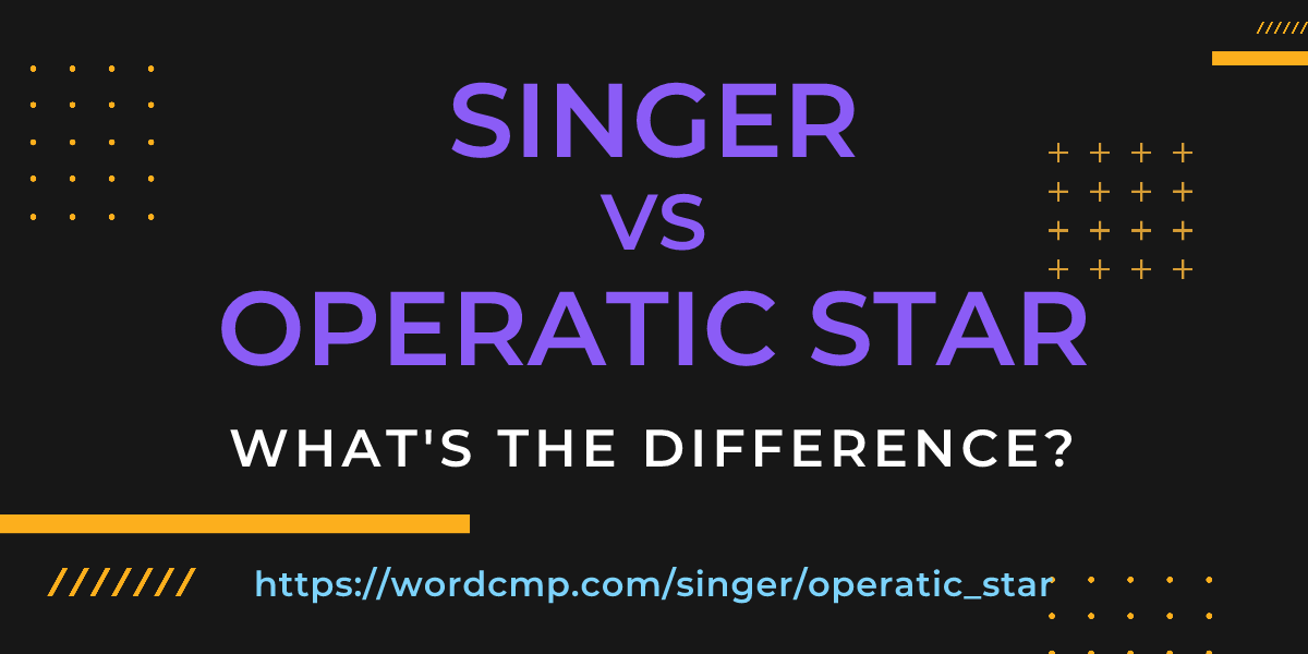 Difference between singer and operatic star