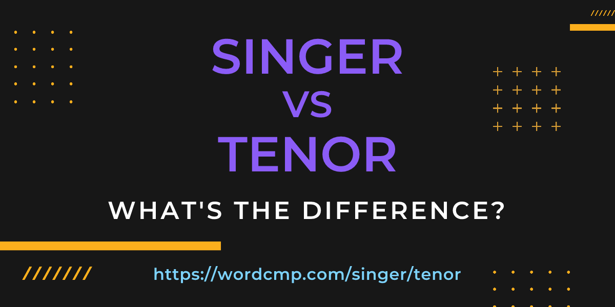 Difference between singer and tenor