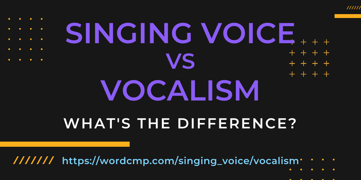 Difference between singing voice and vocalism