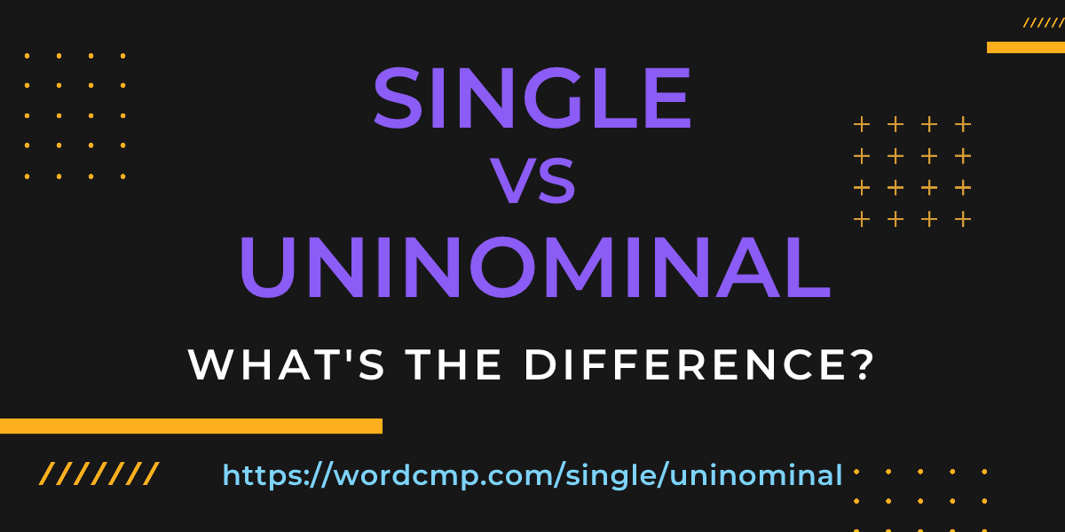 Difference between single and uninominal