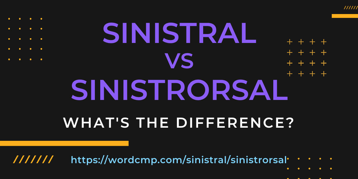 Difference between sinistral and sinistrorsal