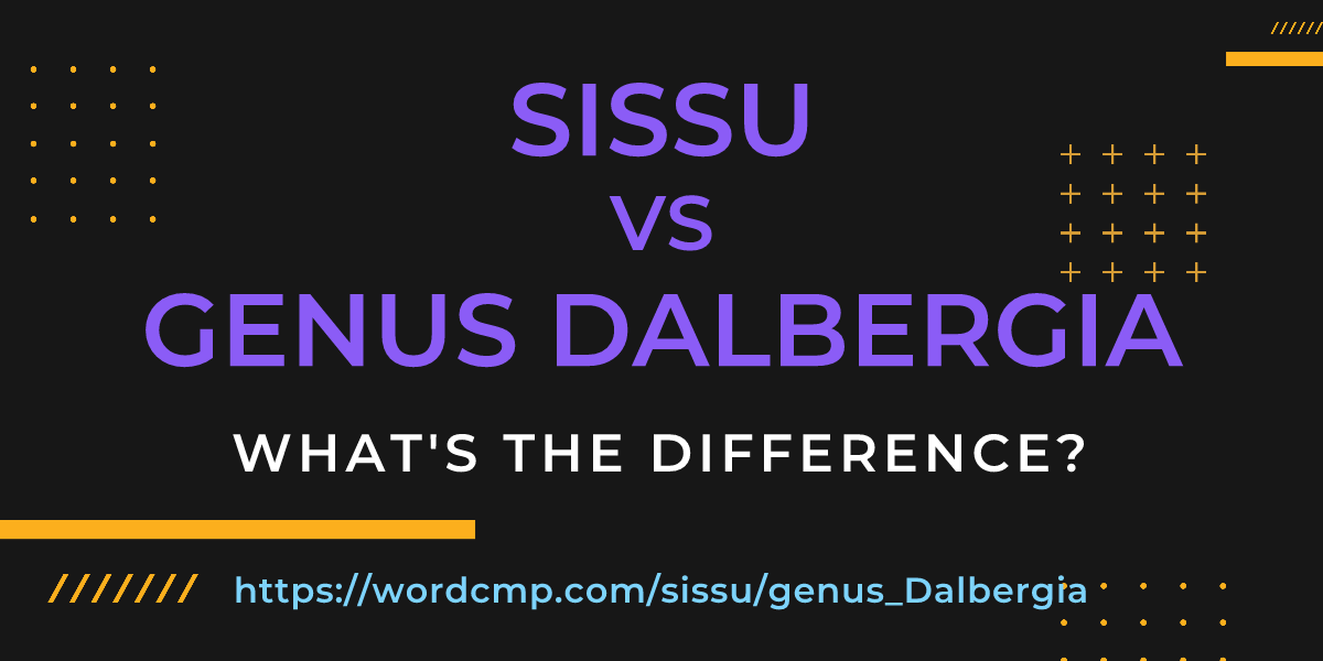 Difference between sissu and genus Dalbergia