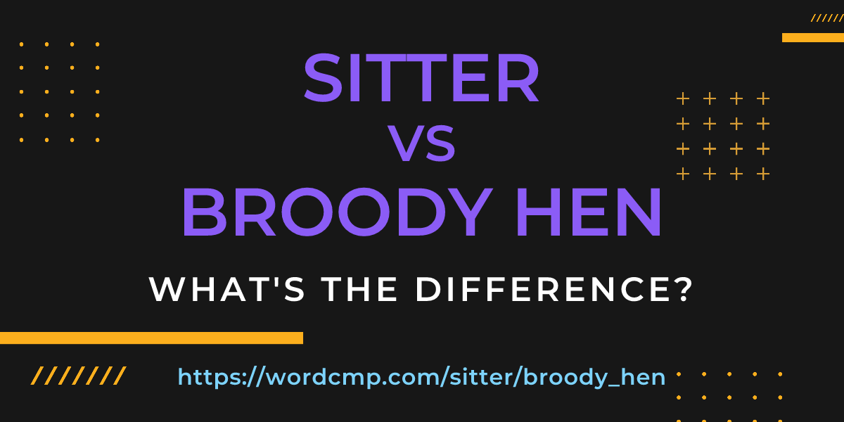 Difference between sitter and broody hen