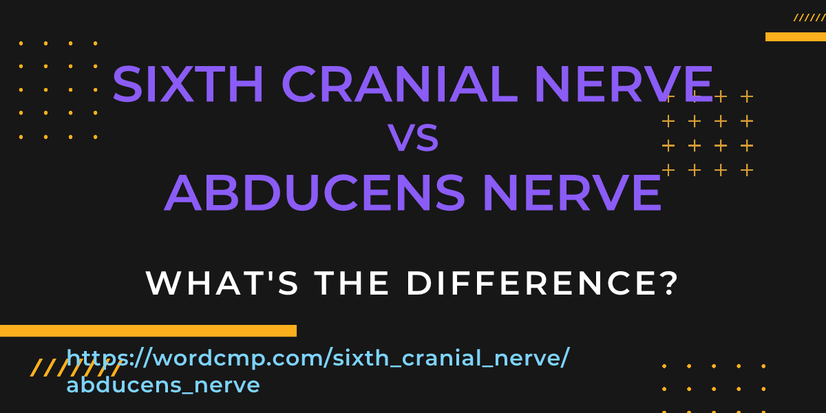 Difference between sixth cranial nerve and abducens nerve