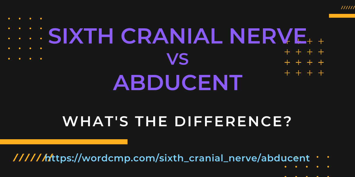 Difference between sixth cranial nerve and abducent