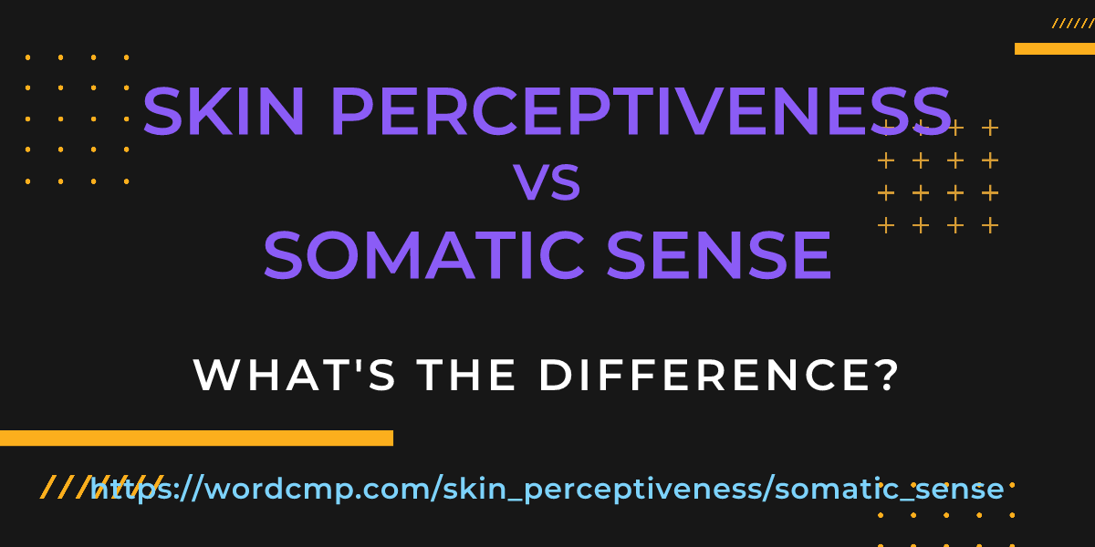 Difference between skin perceptiveness and somatic sense