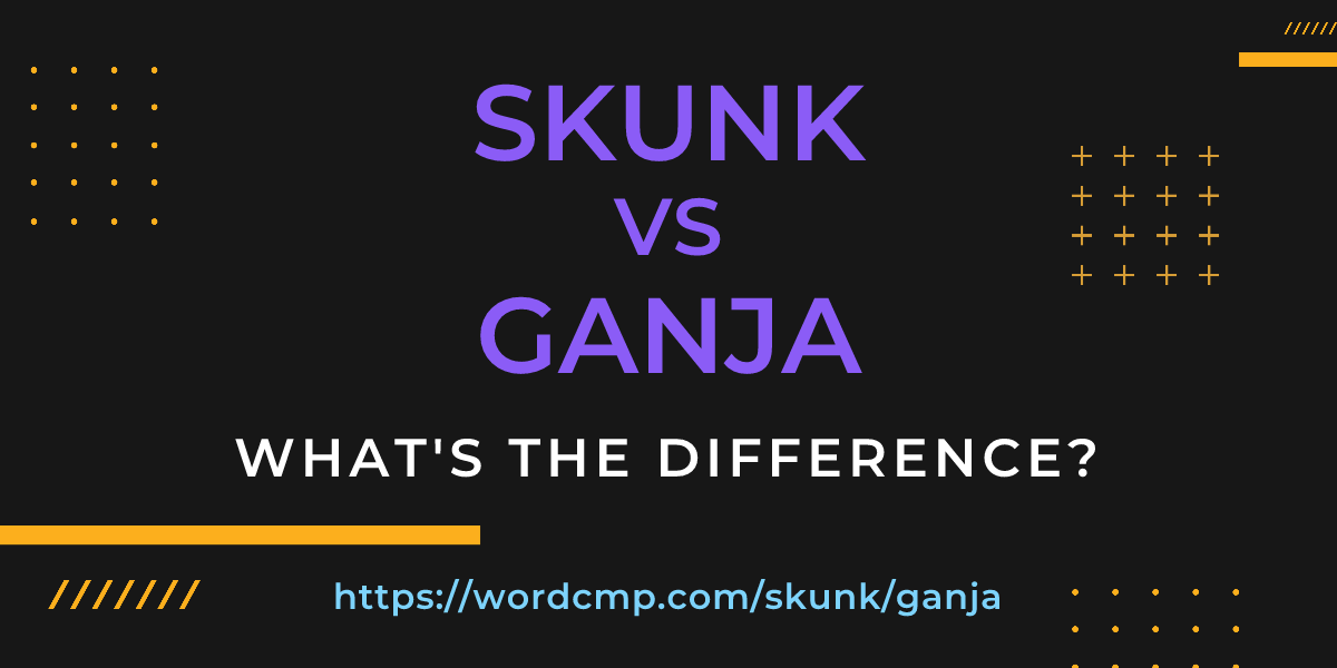 Difference between skunk and ganja
