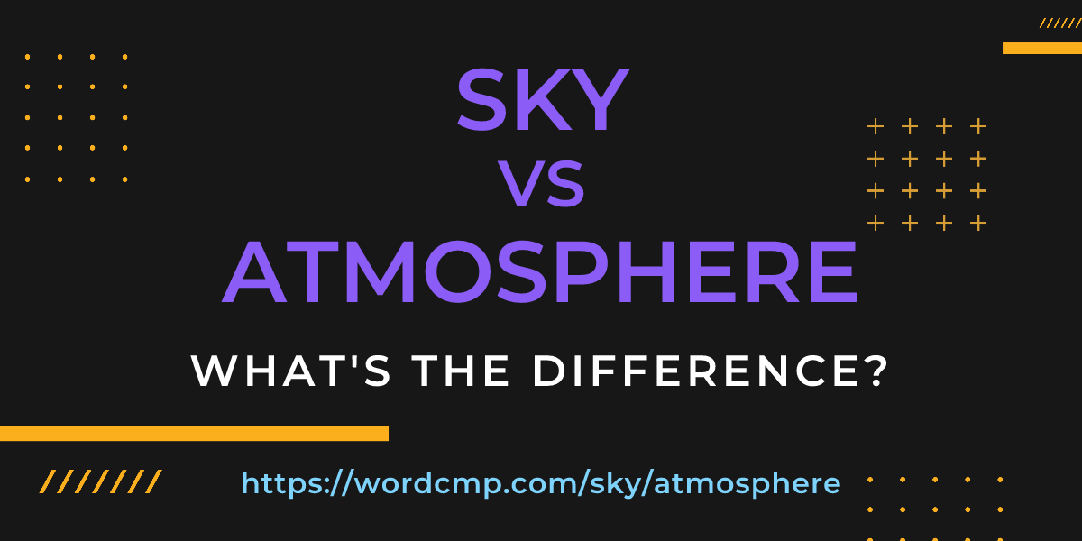 Difference between sky and atmosphere