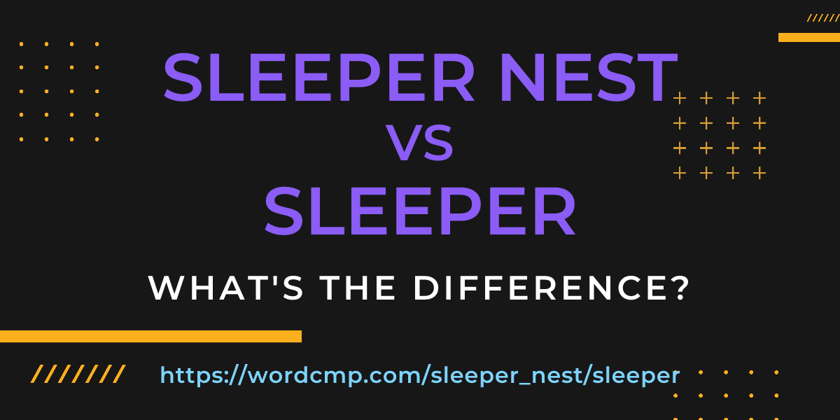 Difference between sleeper nest and sleeper