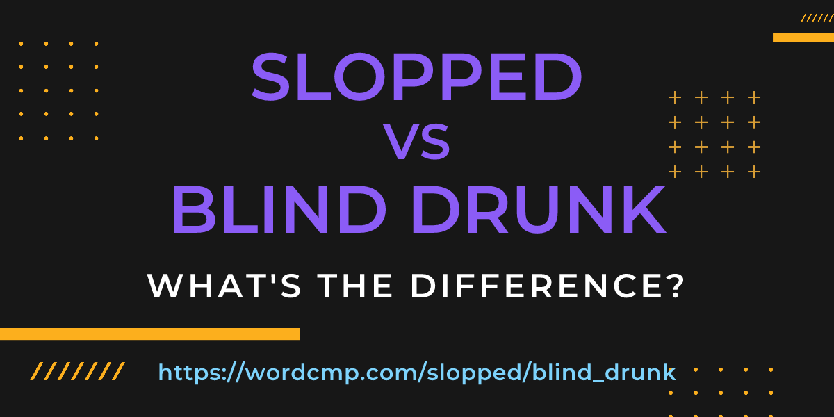 Difference between slopped and blind drunk