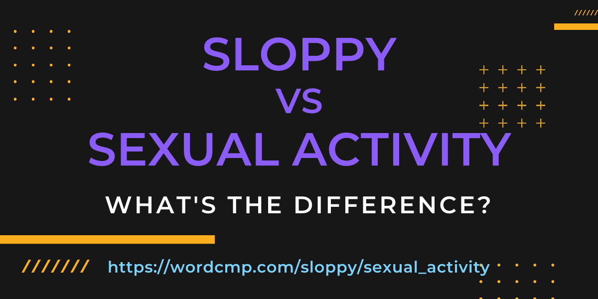 Difference between sloppy and sexual activity