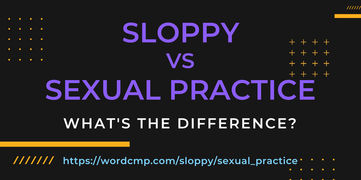 Difference between sloppy and sexual practice
