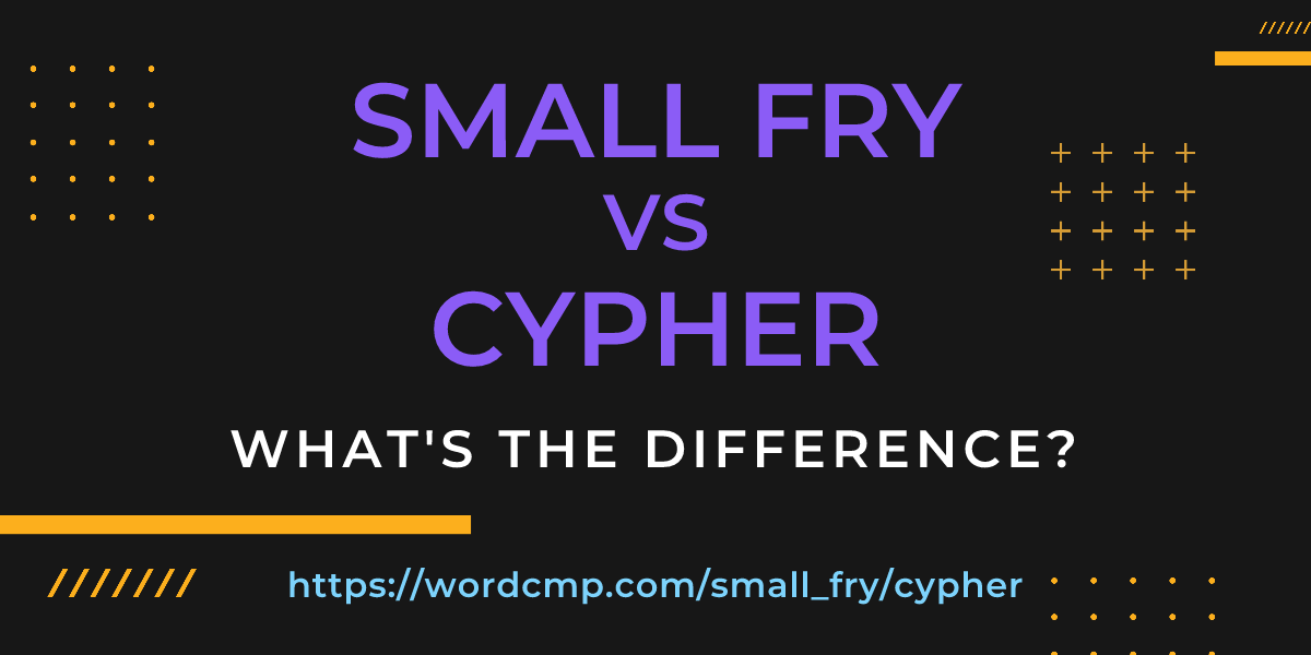 Difference between small fry and cypher