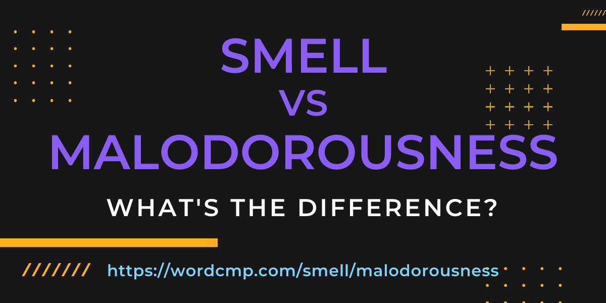Difference between smell and malodorousness