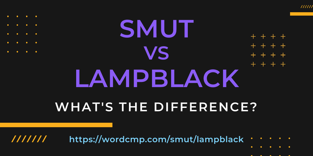 Difference between smut and lampblack