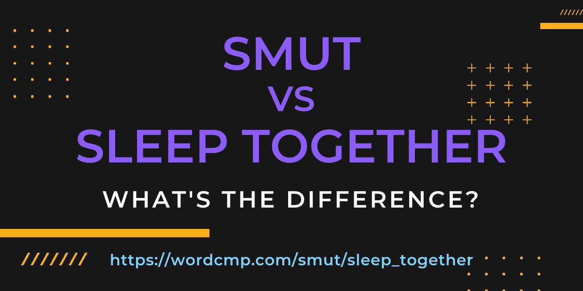 Difference between smut and sleep together