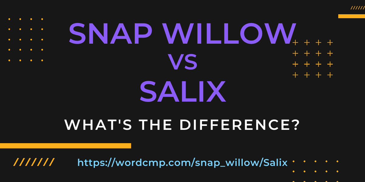Difference between snap willow and Salix