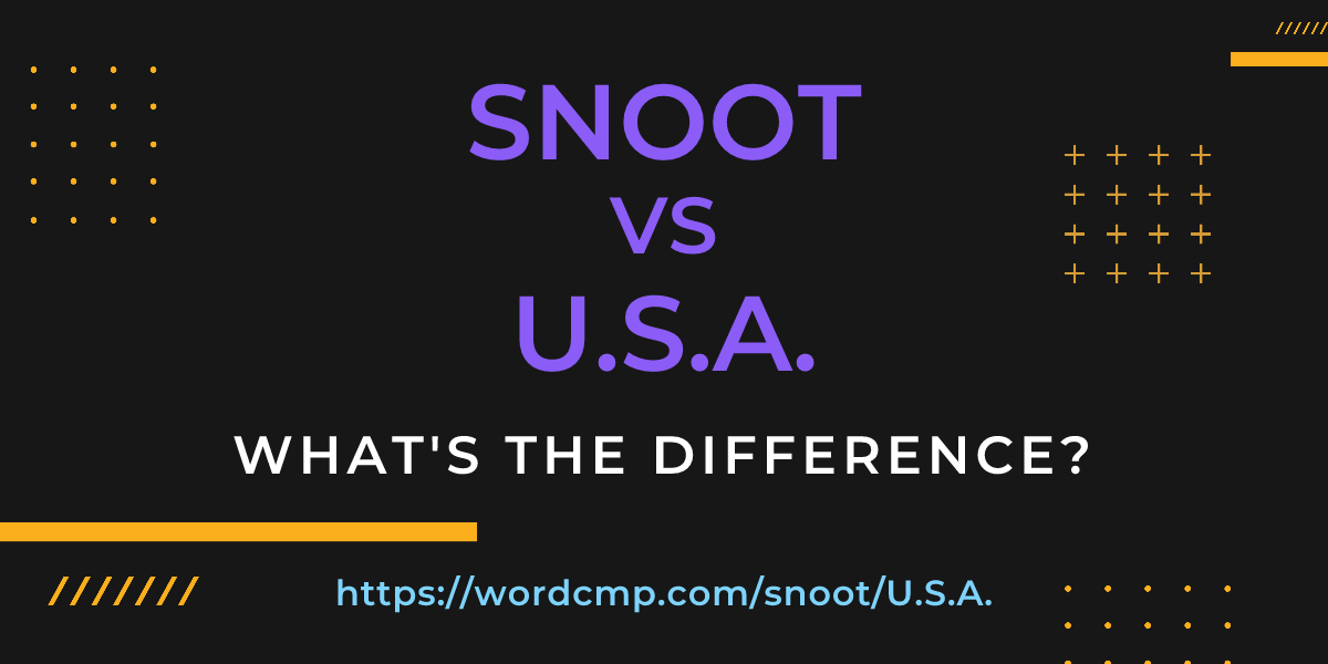 Difference between snoot and U.S.A.