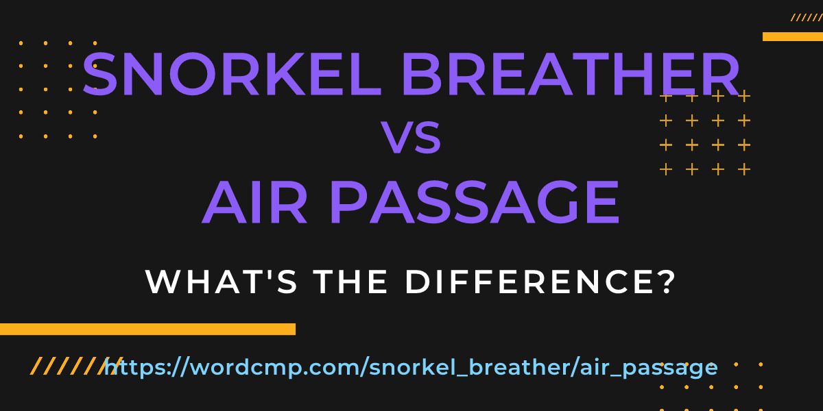 Difference between snorkel breather and air passage