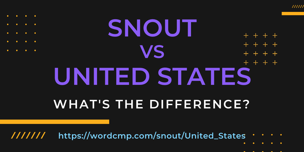 Difference between snout and United States