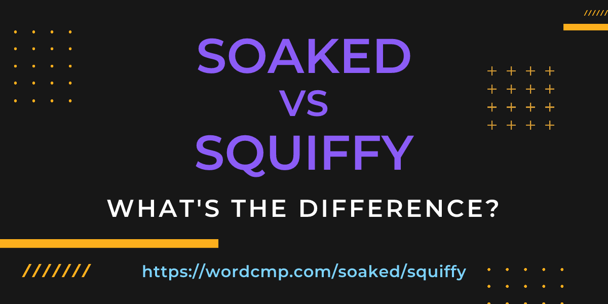 Difference between soaked and squiffy