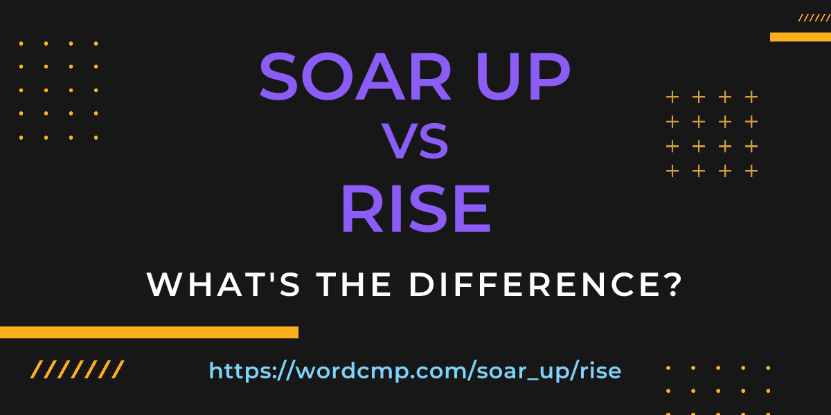 Difference between soar up and rise