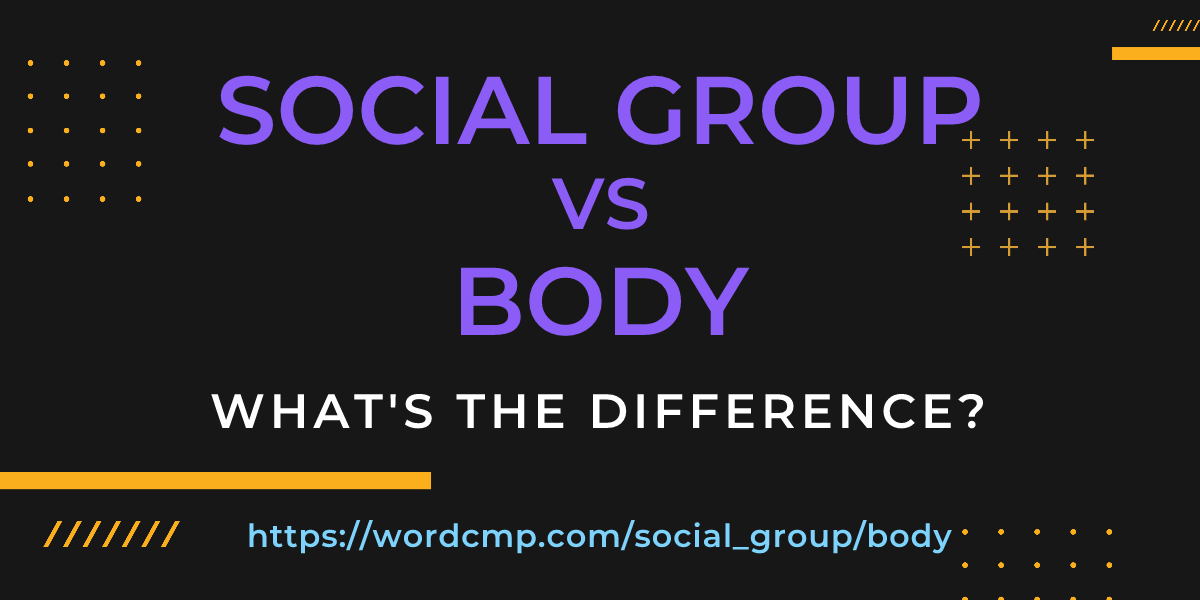 Difference between social group and body