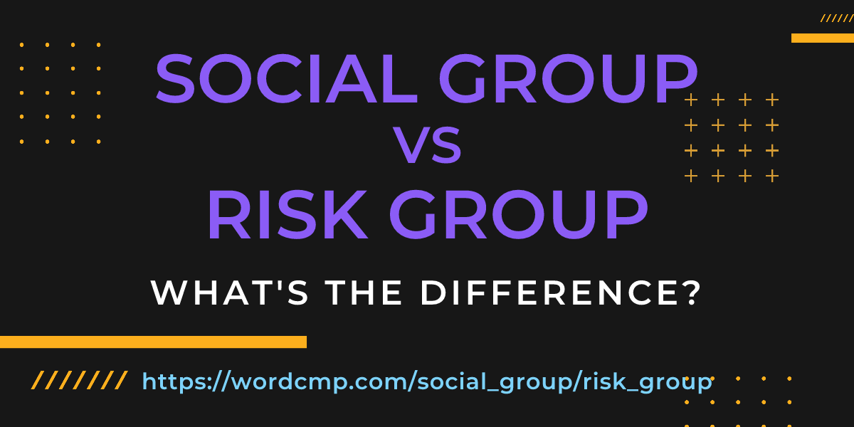 Difference between social group and risk group