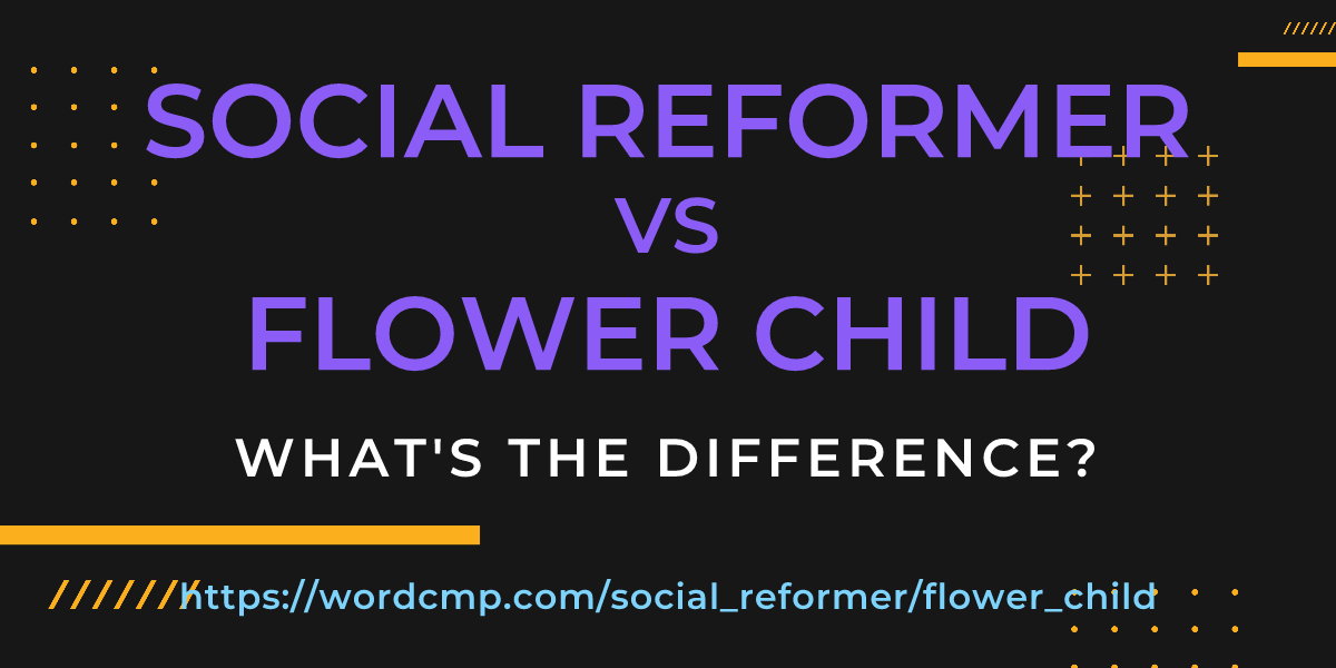 Difference between social reformer and flower child