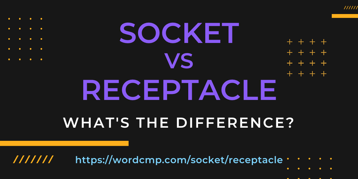 Difference between socket and receptacle