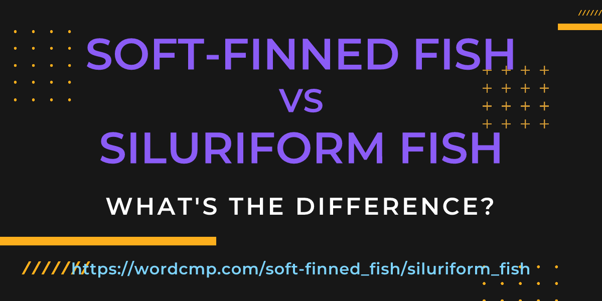 Difference between soft-finned fish and siluriform fish