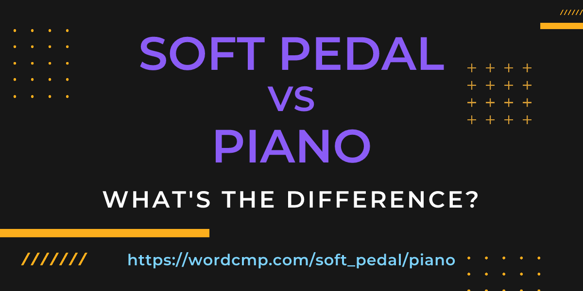Difference between soft pedal and piano