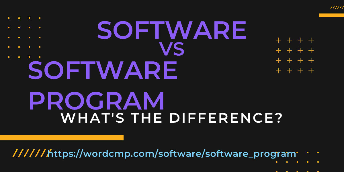 Difference between software and software program