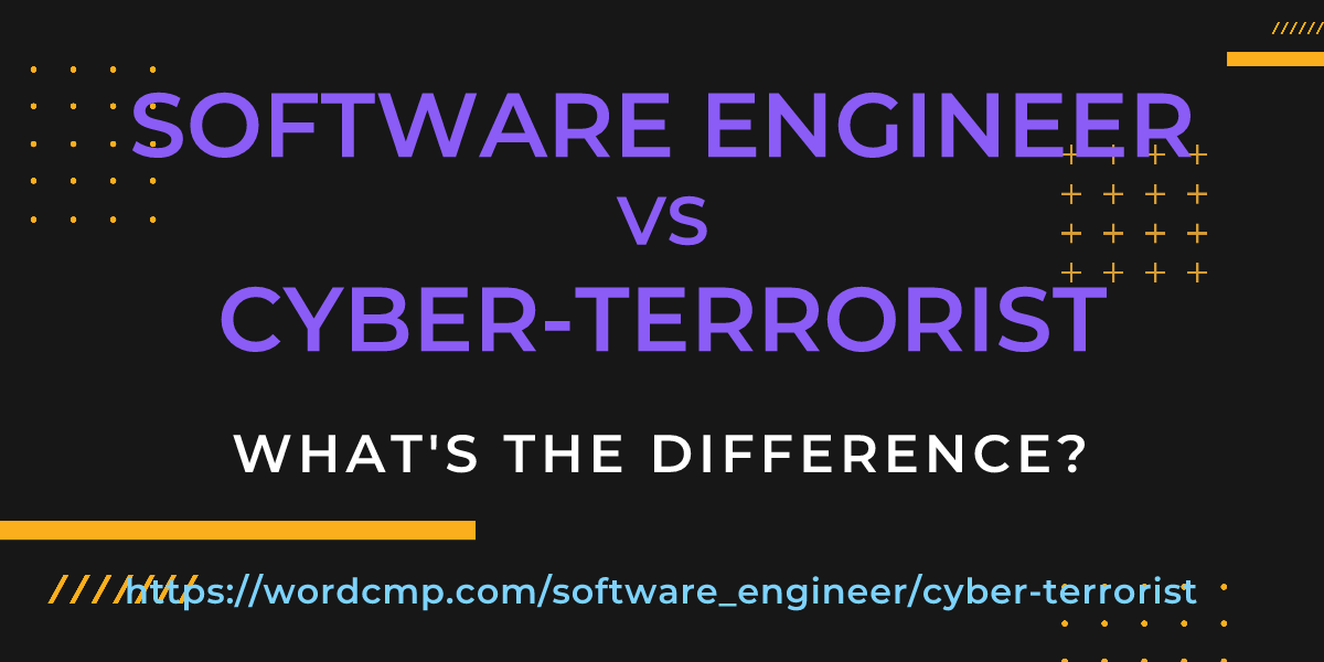 Difference between software engineer and cyber-terrorist