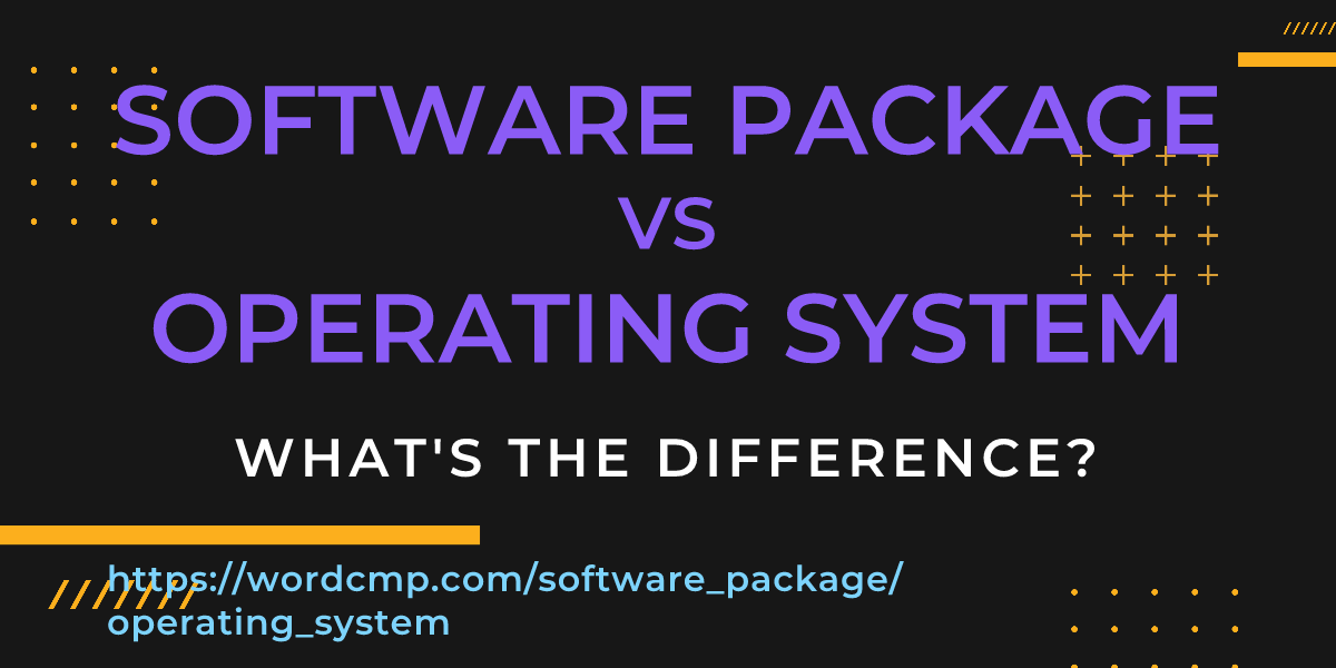 Difference between software package and operating system