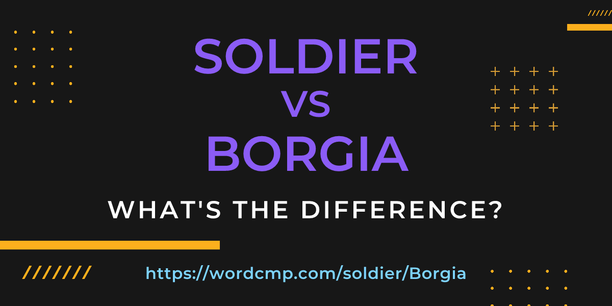 Difference between soldier and Borgia
