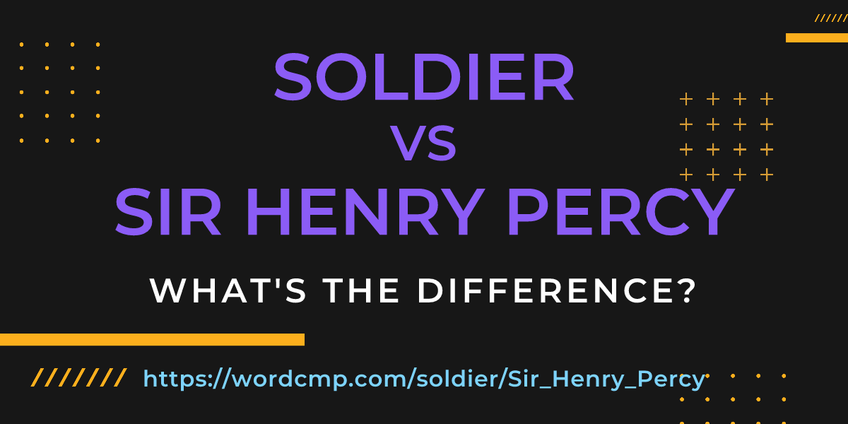 Difference between soldier and Sir Henry Percy