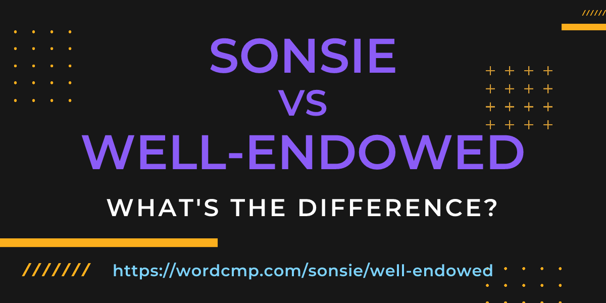 Difference between sonsie and well-endowed