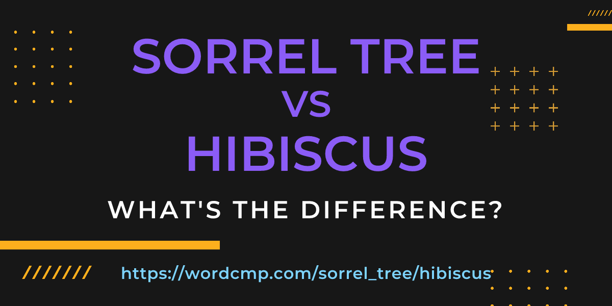 Difference between sorrel tree and hibiscus
