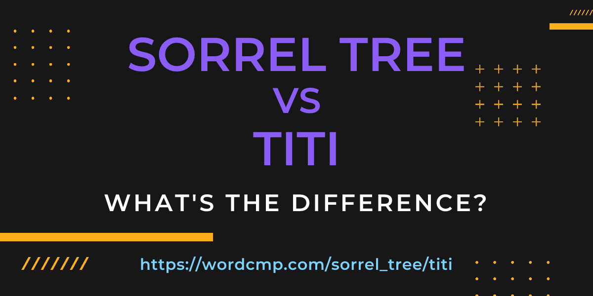 Difference between sorrel tree and titi
