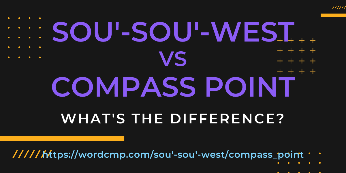 Difference between sou'-sou'-west and compass point