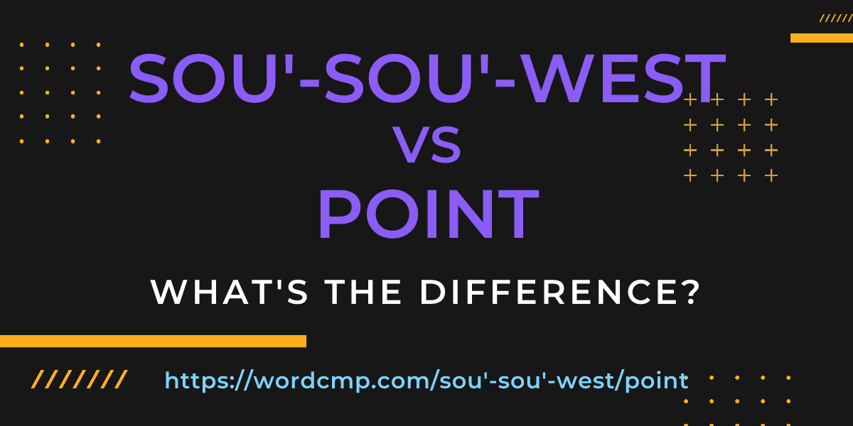 Difference between sou'-sou'-west and point
