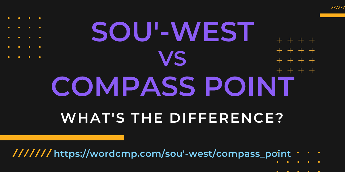 Difference between sou'-west and compass point