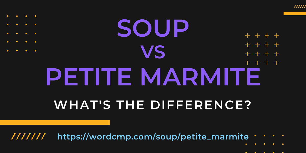 Difference between soup and petite marmite