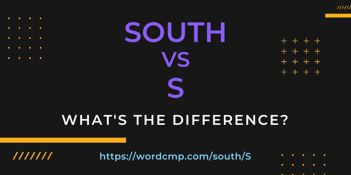 Difference between south and S