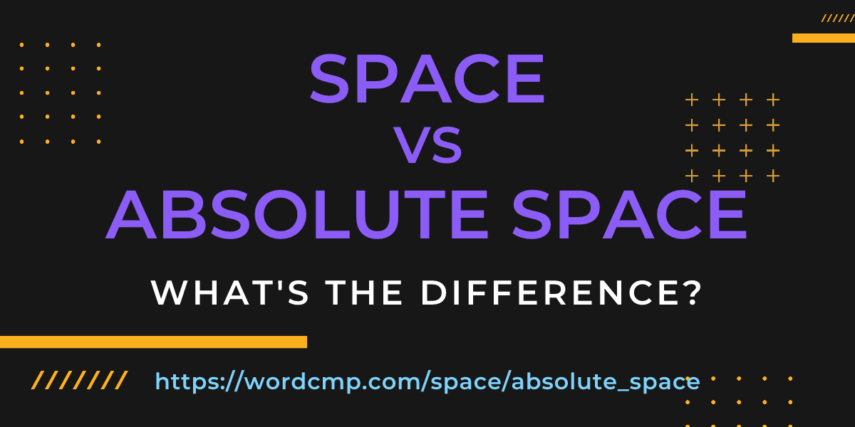 Difference between space and absolute space