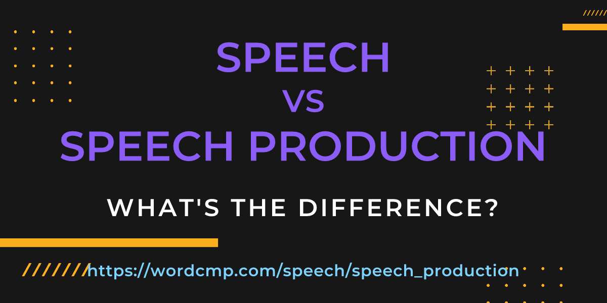 Difference between speech and speech production